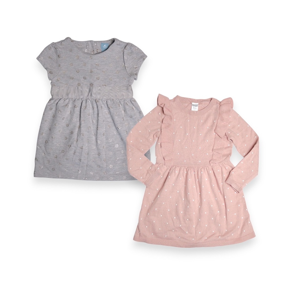 2-Pc Toddler Girl Holiday Christmas Dresses Set Size 3T